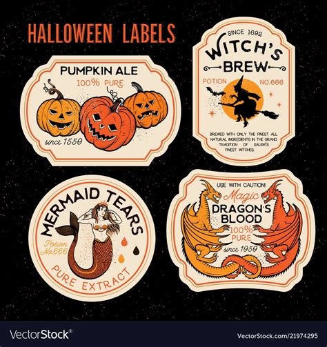 halloween bottle labels potion labels    preview  high