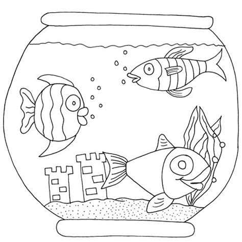 fish  tank coloring pages