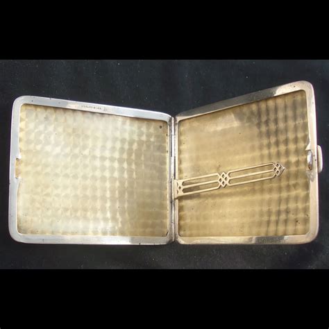 collectibles vintage antique cigarette case vintage art deco sterling silver  gold antique