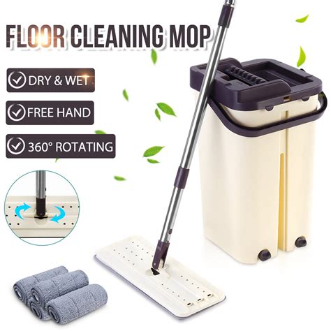 flat floor mop  bucket floor cleaning wet dry  cleaning mop