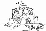 Sand Coloring Pages Beach Getcolorings Castle sketch template