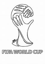 Coloring Fifa Trophy sketch template