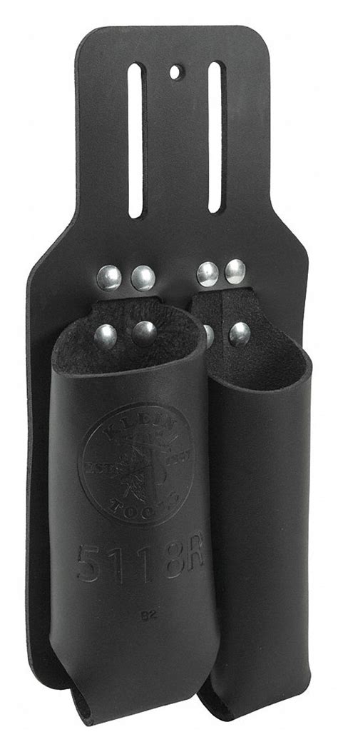 klein tools black tool holster leather  maximum belt width   dfpr grainger