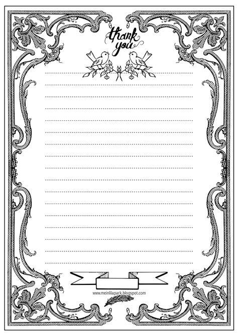 printable   writing paper ausruckbares briefpapier freebie