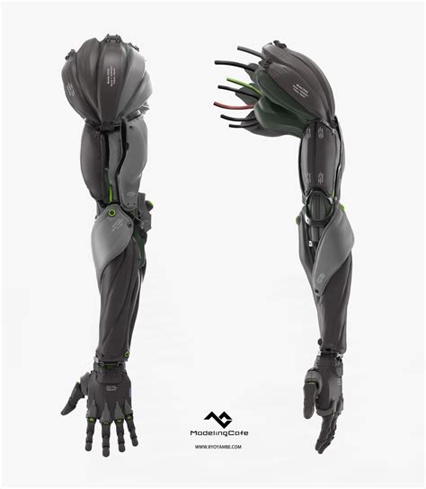 Prosthetic Arm Concept Ryo Yambe Cyberpunk Robot Concept Art