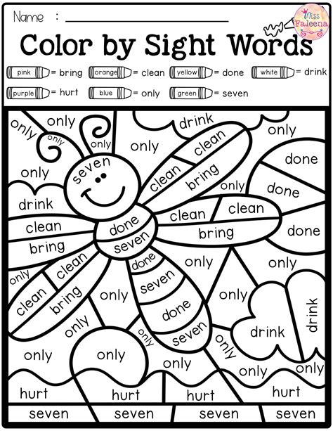 printable sight word worksheets  grade tedy printable