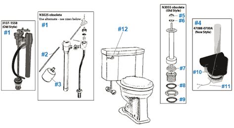 american standard toilet repair parts  compton series toilets