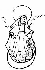 Virgen Recortar Milagrosa Medalla Medallas Laminas sketch template