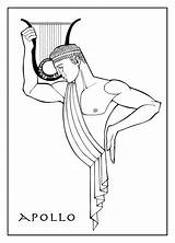 Stines Mitologia Gods Desenho Grega Apollon Deuses Grécia Antiga Goddesses sketch template