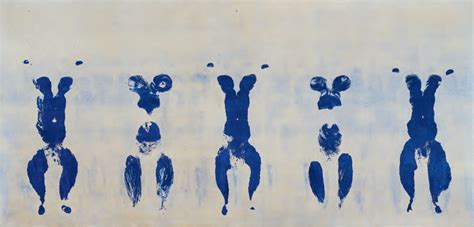 yves klein  untitled anthropometry ant   dry pigment  synthetic resin
