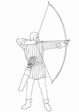 Coloring Archery sketch template
