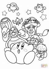 Coloring Kirby Pages Nintendo Printable sketch template