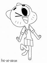 Gumball sketch template