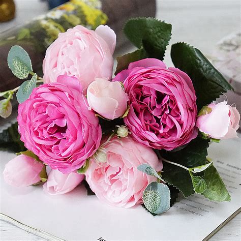 £3 20 cheap bulk beautiful rose peony artificial silk