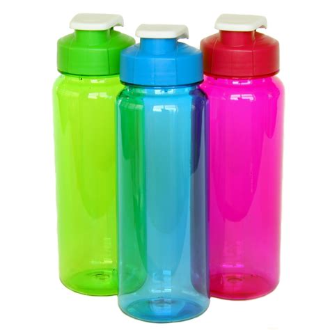 wholesale flip top plastic water bottle  oz sku  dollardays