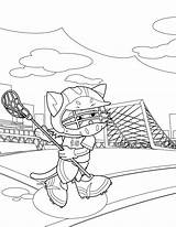 Lacrosse Coloring Pages Printable Getcolorings Player Color Getdrawings Template sketch template