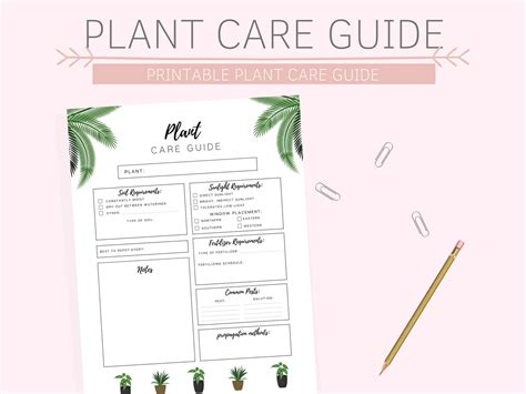 plant care template