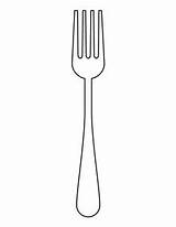 Fork Template Printable Pattern Outline Spoon Stencils Patterns Patternuniverse Drawing Clipart Print Stencil Coloring Use Wooden Svg Pdf Utensils Templates sketch template