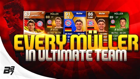 every thomas mÜller card on fifa ultimate team youtube