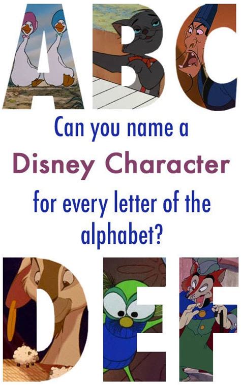 Alphabetical List Of Fictional Characters Photos Alphabet Collections