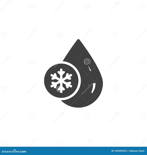 defrosting ice water vector icon stock vector illustration  solid warm