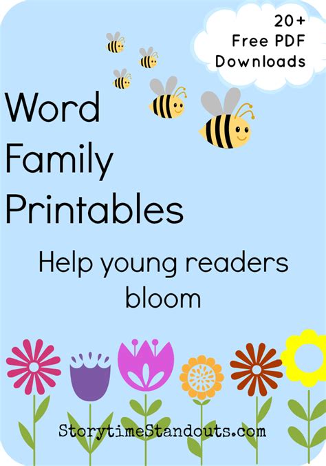 word family printables   beginning readers