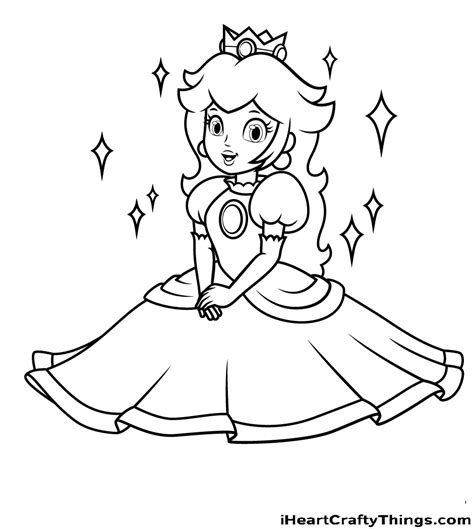 princess peach holding  star coloring pages princess peach coloring