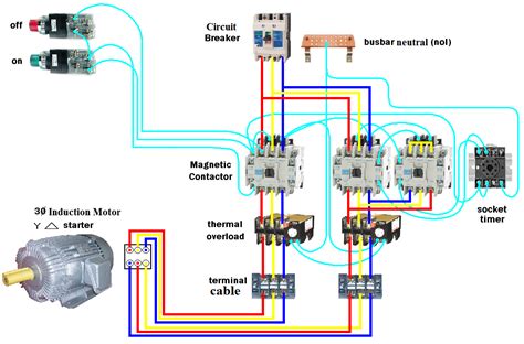 wiring diagram star delta connection motor