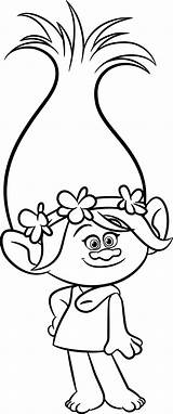 Trolls Coloring Pages Poppy Frozen Happy Troll Printable Print Kids Movie Family sketch template