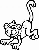 Monkey Coloring Pages Clipart Cartoon Clip Monkeys Kids Drawing Colour Book Outline Tail Animals Wallpaper Cliparts Spider Library Long Colouring sketch template
