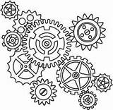 Gears Cogs Coloring Drawing Steampunk Gear Cog Pages Template Stencils Engranajes Drawings Bing Symbols Pdf Embroidery Engineering Printable Stencil Para sketch template