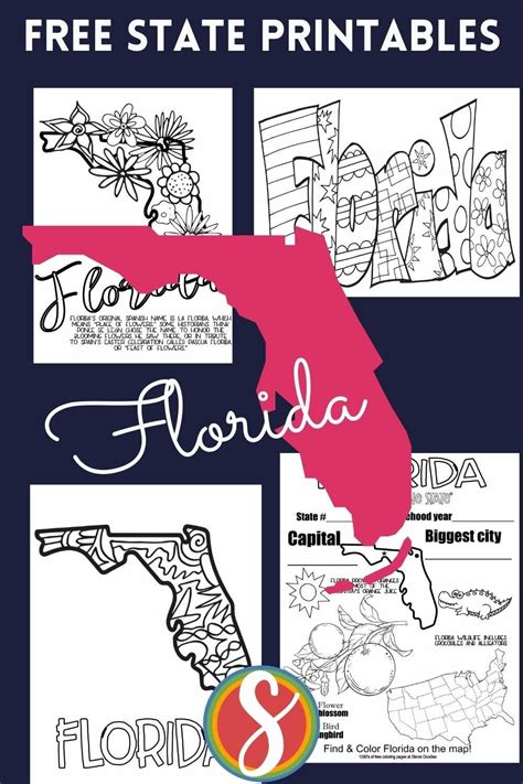 florida printable coloring page activities stevie doodles