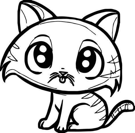 cute small cat coloring page wecoloringpagecom