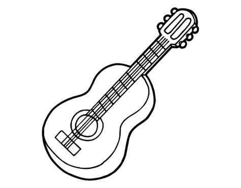 spanish guitar coloring coloring pages