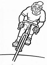Coloring Pages Sports Cyclist Biker Activities Sport Bicycle Cyclists Color Bike Tennis Kids Para Desenhos Colouring Book Coloriage Pintar Disegni sketch template