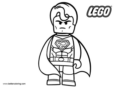 lego superhero coloring pages superman  printable coloring pages