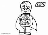 Lego Superhero Superman Coloring Pages Printable Kids sketch template