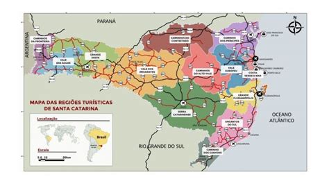 Santur Atualiza Mapa De Regiões Turísticas De Santa Catarina