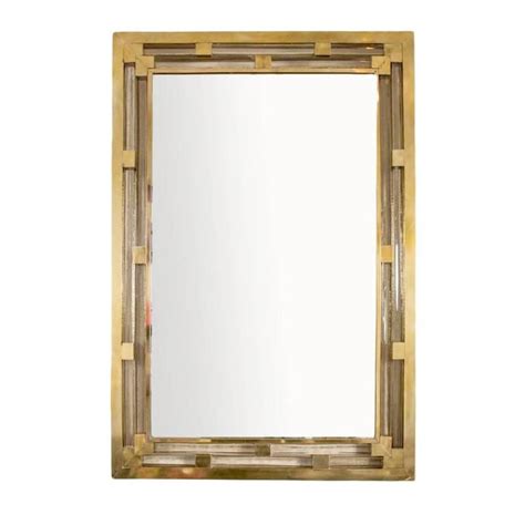 modern italian brass wall mirror  sale  stdibs