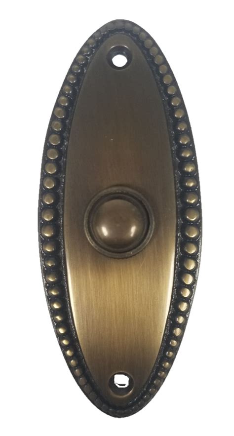 antique brass solid beaded push button electrical doorbell etsy doorbell antique brass
