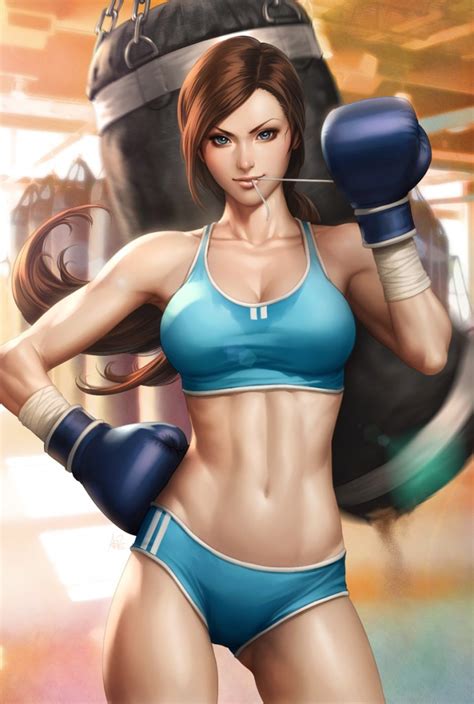 comic images foxy boxing and pin up girl by stanley lau