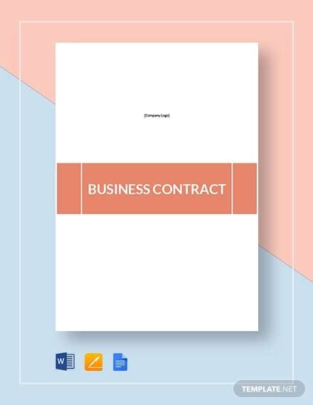 sample business agreement contract templates  ms word