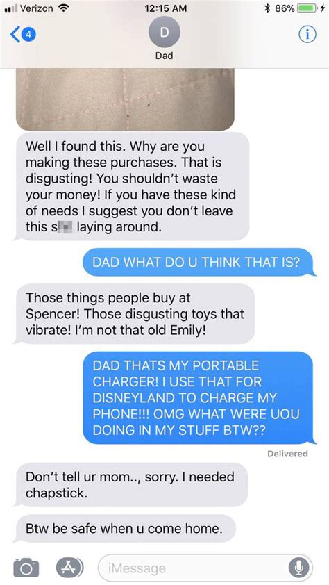 teen shares unbelievably embarrassing texts from her confused father