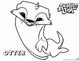 Coloring Animal Jam Pages Otter Printable Getdrawings Drawing Adults Kids Bettercoloring sketch template