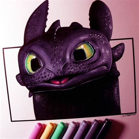 toothless drawing  httpswwwdeviantartcomlethalchris