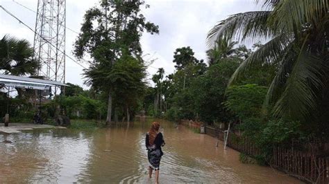 sejumlah desa  kabupaten aceh utara kembali terendam banjir