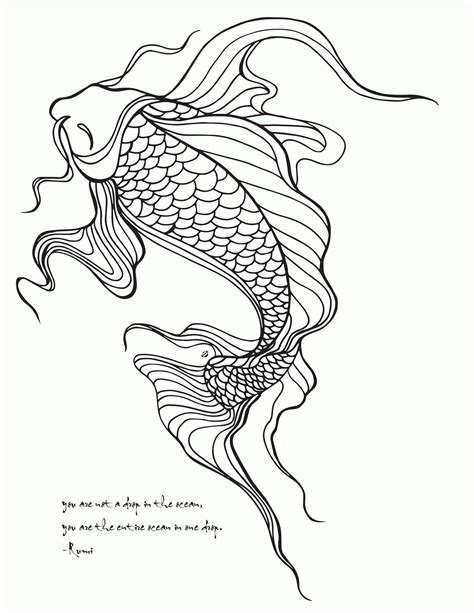koi fish coloring pages coloring home