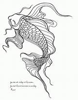 Koi Coloring Fish Pages Colouring Printable Lostbumblebee Ocean Sheets Grown Drawing Adult Printables Chinese Book Color Drop Japanese Drawings Mdbn sketch template