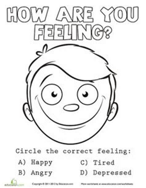 emotions coloring sheet   printables worksheets  feelings