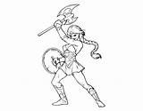 Heroine Coloring Viking Coloringcrew sketch template